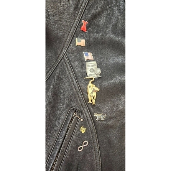 Vintage Black Hills Riding Gear Leather Motorcycle Jacket Women’s Size S - Picture 6 of 16